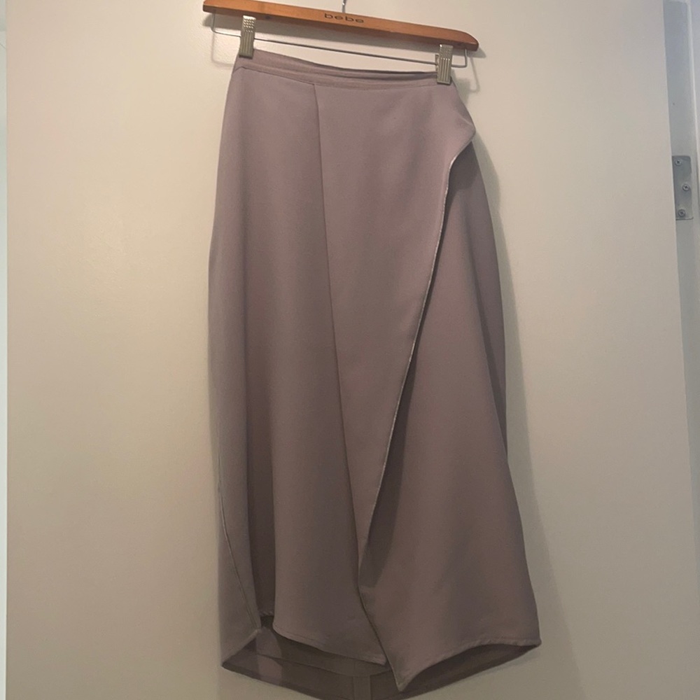 REISS Faux Wrap Midi Skirt